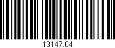 Código de barras (EAN, GTIN, SKU, ISBN): '13147.04'