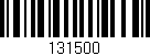 Código de barras (EAN, GTIN, SKU, ISBN): '131500'