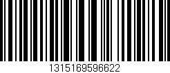 Código de barras (EAN, GTIN, SKU, ISBN): '1315169596622'