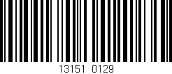 Código de barras (EAN, GTIN, SKU, ISBN): '13151/0129'