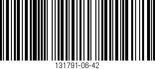 Código de barras (EAN, GTIN, SKU, ISBN): '131791-06-42'