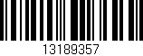Código de barras (EAN, GTIN, SKU, ISBN): '13189357'