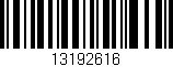 Código de barras (EAN, GTIN, SKU, ISBN): '13192616'