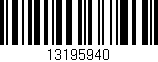 Código de barras (EAN, GTIN, SKU, ISBN): '13195940'