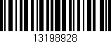 Código de barras (EAN, GTIN, SKU, ISBN): '13198928'