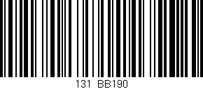 Código de barras (EAN, GTIN, SKU, ISBN): '131/BB190'