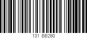Código de barras (EAN, GTIN, SKU, ISBN): '131/BB280'