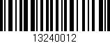 Código de barras (EAN, GTIN, SKU, ISBN): '13240012'