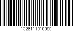 Código de barras (EAN, GTIN, SKU, ISBN): '1326111810390'