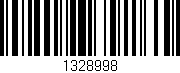 Código de barras (EAN, GTIN, SKU, ISBN): '1328998'