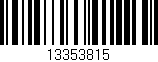 Código de barras (EAN, GTIN, SKU, ISBN): '13353815'