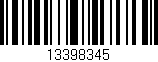 Código de barras (EAN, GTIN, SKU, ISBN): '13398345'