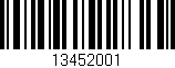 Código de barras (EAN, GTIN, SKU, ISBN): '13452001'