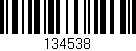 Código de barras (EAN, GTIN, SKU, ISBN): '134538'