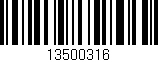 Código de barras (EAN, GTIN, SKU, ISBN): '13500316'