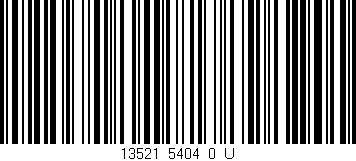Código de barras (EAN, GTIN, SKU, ISBN): '13521_5404_0_U'