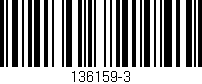 Código de barras (EAN, GTIN, SKU, ISBN): '136159-3'
