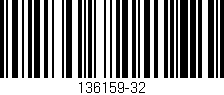 Código de barras (EAN, GTIN, SKU, ISBN): '136159-32'