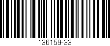 Código de barras (EAN, GTIN, SKU, ISBN): '136159-33'