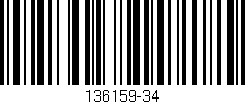 Código de barras (EAN, GTIN, SKU, ISBN): '136159-34'