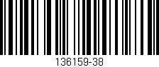 Código de barras (EAN, GTIN, SKU, ISBN): '136159-38'