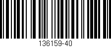 Código de barras (EAN, GTIN, SKU, ISBN): '136159-40'