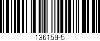 Código de barras (EAN, GTIN, SKU, ISBN): '136159-5'