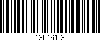 Código de barras (EAN, GTIN, SKU, ISBN): '136161-3'