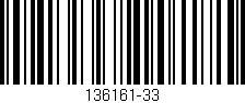 Código de barras (EAN, GTIN, SKU, ISBN): '136161-33'