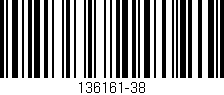 Código de barras (EAN, GTIN, SKU, ISBN): '136161-38'