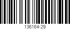 Código de barras (EAN, GTIN, SKU, ISBN): '136164-29'