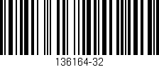 Código de barras (EAN, GTIN, SKU, ISBN): '136164-32'