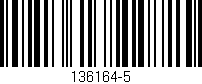 Código de barras (EAN, GTIN, SKU, ISBN): '136164-5'