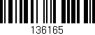 Código de barras (EAN, GTIN, SKU, ISBN): '136165'