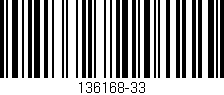 Código de barras (EAN, GTIN, SKU, ISBN): '136168-33'
