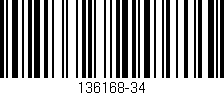 Código de barras (EAN, GTIN, SKU, ISBN): '136168-34'