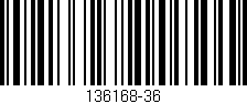 Código de barras (EAN, GTIN, SKU, ISBN): '136168-36'
