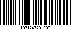 Código de barras (EAN, GTIN, SKU, ISBN): '1361747781089'