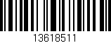 Código de barras (EAN, GTIN, SKU, ISBN): '13618511'