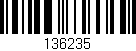 Código de barras (EAN, GTIN, SKU, ISBN): '136235'