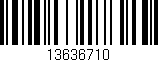 Código de barras (EAN, GTIN, SKU, ISBN): '13636710'