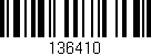 Código de barras (EAN, GTIN, SKU, ISBN): '136410'