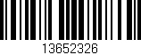 Código de barras (EAN, GTIN, SKU, ISBN): '13652326'