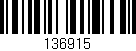Código de barras (EAN, GTIN, SKU, ISBN): '136915'