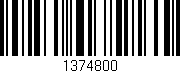 Código de barras (EAN, GTIN, SKU, ISBN): '1374800'