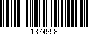 Código de barras (EAN, GTIN, SKU, ISBN): '1374958'