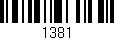 Código de barras (EAN, GTIN, SKU, ISBN): '1381'