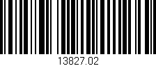 Código de barras (EAN, GTIN, SKU, ISBN): '13827.02'