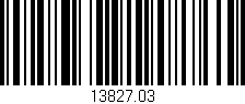 Código de barras (EAN, GTIN, SKU, ISBN): '13827.03'