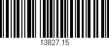 Código de barras (EAN, GTIN, SKU, ISBN): '13827.15'